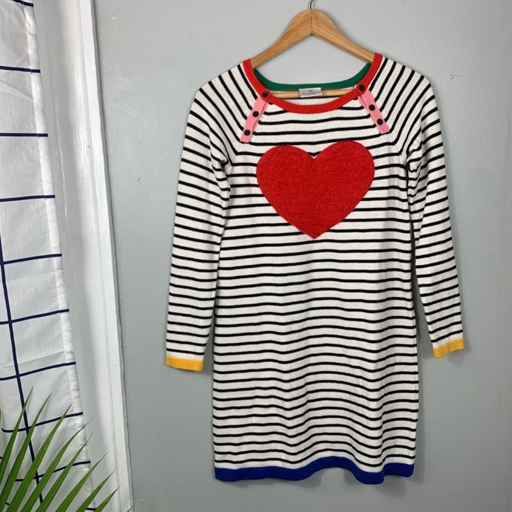 Hannah Anderson size girls’ 150 (12) striped dress with textured heart
